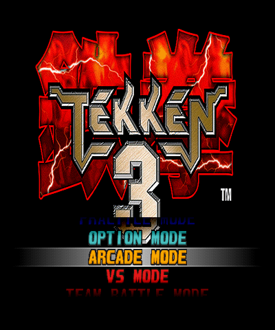 Tekken 3 Title Screen